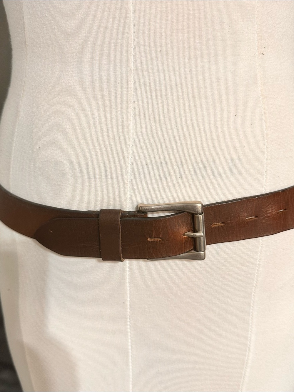 Mens Brown Leather Belt - Classic Casual Style